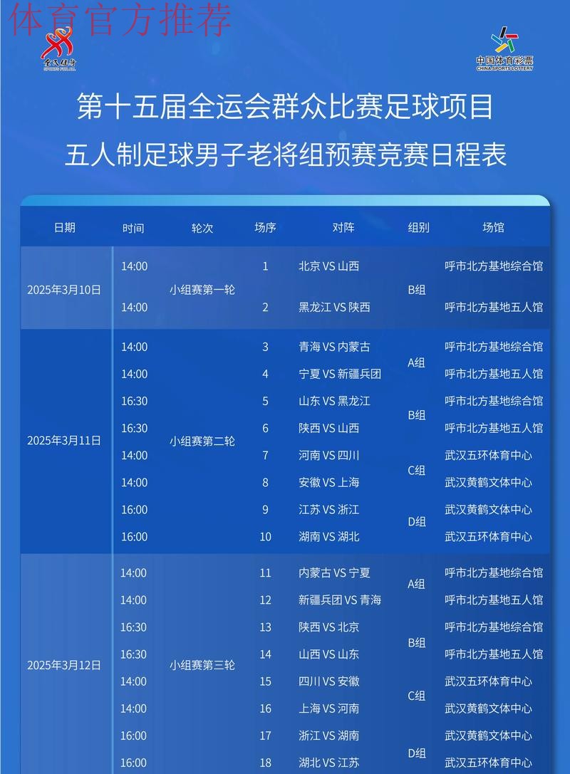 十五运五人制足球老将组预赛打响